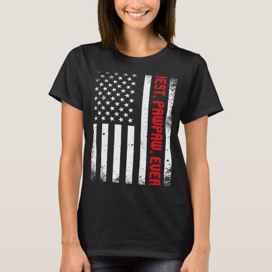 最高のPawpaw Ever US American FlagヴィンテージギフトFa Tシャツ (正面)