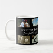 最高のPepaw Ever Photo Collage白黒 コーヒーマグカップ (左)
