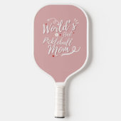 最高のPickleball Mom Everパーソナライズされた 4フォトグリッド ピックルボールラケット (裏面)