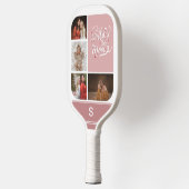 最高のPickleball Mom Everパーソナライズされた 4フォトグリッド ピックルボールラケット (左)