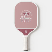 最高のPickleball Mom Everパーソナライズされた 4フォトグリッド ピックルボールラケット (裏面)