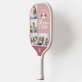 最高のPickleball Mom Everパーソナライズされた 4フォトグリッド ピックルボールラケット (左)