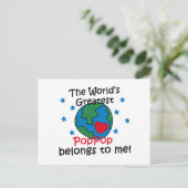 最高のPopPopが自分のもの ポストカード (スタンド正面)