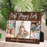 最高のPoppy Ever Grandkids 5 Photo Collage Wood フォトプラーク<br><div class="desc">孫の複数の写真とpoppyのための独自の写真ギフトを作成する。お与えパーソナライズされた孫の名前を付けたお孫さんプレゼント。お父カスタマイズ様の日、祖父母の日、クリスマスに最適な贈り物。</div>