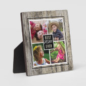 最高のPoppy Ever Grandpa 4 Photo Collage 素朴 フォトプラーク (正面)