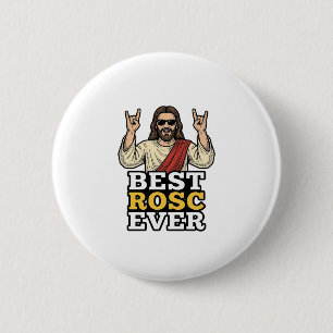 最高のROSC 伝説のロックハンド宗教Tシャツ_1 缶バッジ
