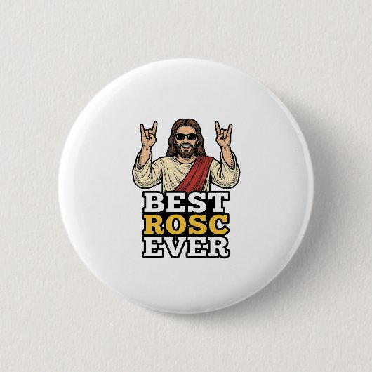 最高のROSC 伝説のロックハンド宗教Tシャツ_1 缶バッジ (正面)