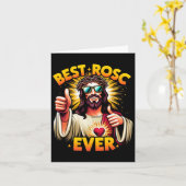 最高のRosc Ever Christianおもしろい Easter Jesus Doctor カード (黄色い花)