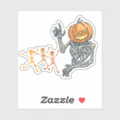 最高のSkeleton Pumpkin Sticker, Halloween Decor シール (シート)
