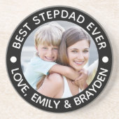 最高のSTEPDADパーソナライズされた Ever Photo Your Color コースター (正面)