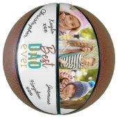 最高のStepdad Everカスタム 3 Photo Signed Basketball バスケットボール (縦)
