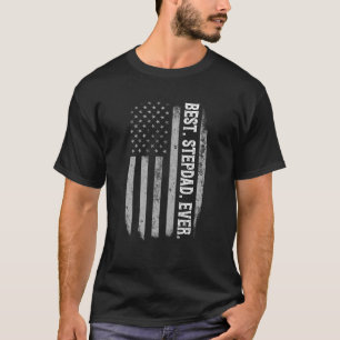 最高のStepdad Everヴィンテージアメリカ国旗の父S D Tシャツ