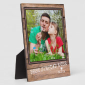 最高のStepdad Ever写真素朴ウパーソナライズされたド フォトプラーク (側面)