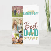 最高のStepdad Ever 3 Photo Fanteers Day カード (正面)