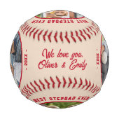 最高のStepdad Ever 4写真お父さんの日 野球ボール (裏面)