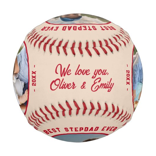 最高のStepdad Ever 4写真お父さんの日 野球ボール (正面)