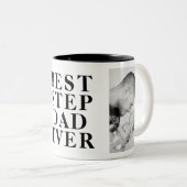 最高のStepdad Ever Father's Day 2 Photo Collage ツートーンマグカップ (正面右)