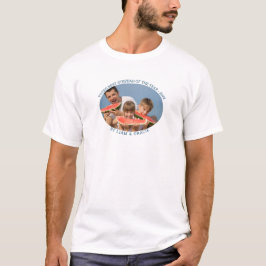 最高のStepdad of the Year Kids Names Oval Photo Tシャツ