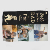 最高のT型レックスパパbyパー3写真おもしろい ゴルフタオル (横)