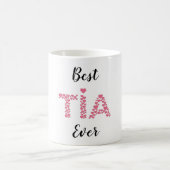 最高のTia Ever Pinkハートキュートパーソナライズされた コーヒーマグカップ (中央)