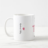 最高のTia Ever Pinkハートキュートパーソナライズされた コーヒーマグカップ (左)
