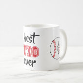 最高のTio Everパーソナライズされた Red Baseball コーヒーマグカップ (正面右)