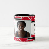 最高のTRINI MOM パーソナライズされた TRINIDAD FLAG写真 ツートーンマグカップ (中央)