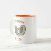 最高のTRUMPET MOM母の日 ツートーンマグカップ (正面左)