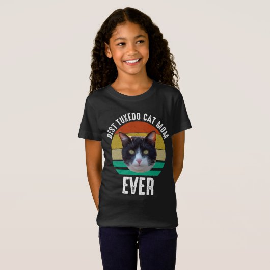 最高のTuxedo Cat Mom Tシャツ (正面フル)
