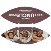 最高のUncle Ever写真パーソナライズされたと文字 アメリカンフットボール (パネル)