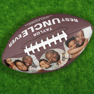 最高のUncle Ever写真パーソナライズされたと文字 アメリカンフットボール