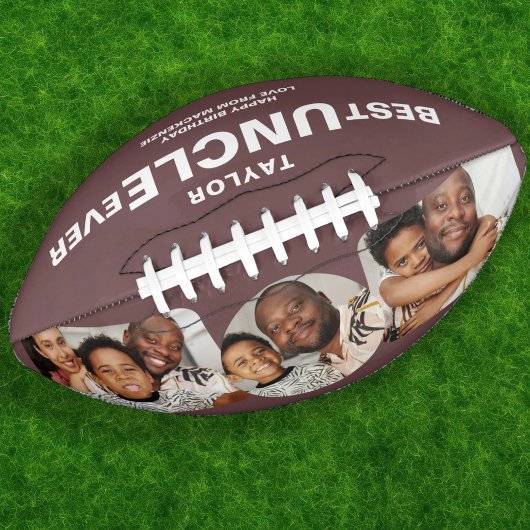 最高のUncle Ever写真パーソナライズされたと文字 アメリカンフットボール