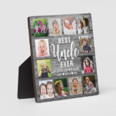 最高のUncle Ever Gray Wood 12フォトコラージュ フォトプラーク (正面)