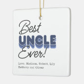 最高のUncle Ever Keepsake写真クリスマス セラミックオーナメント (左)