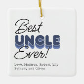 最高のUncle Ever Keepsake写真クリスマス セラミックオーナメント (正面)