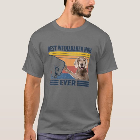 最高のWeimaraner Mom EverヴィンテージMother Day Christ Tシャツ (正面)