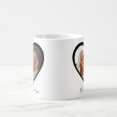 最高のWiffe Ever パーソナライズされたハート2写真台本 コーヒーマグカップ (中央)