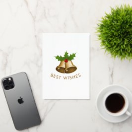 最高のWishes Jingle Bells 箔グリーティングカード