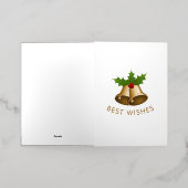 最高のWishes Jingle Bells 箔グリーティングカード (外側レイダウン)