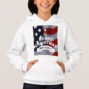 最高のWishes Merry Christmas 統一された州Flag Art