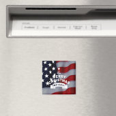 最高のWishes Merry Christmas 統一された州Flag Art マグネット (インサイチュ (食洗機))