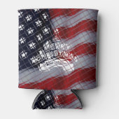 最高のWishes Merry Christmas 統一された州Flag Art 缶クーラー (正面)