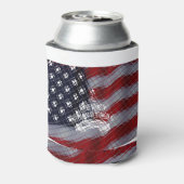 最高のWishes Merry Christmas 統一された州Flag Art 缶クーラー (缶裏面)