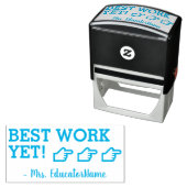 「最高のWORK YET!」 +チューター名ラバースタンプ セルフインキングスタンプ (インサイチュ)