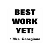 「最高のWORK YET!」 +チューター名ラバースタンプ ラバースタンプ (インプリント)
