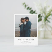 最高のYear Everモダン Script New Year Photo シーズンポストカード (スタンド正面)