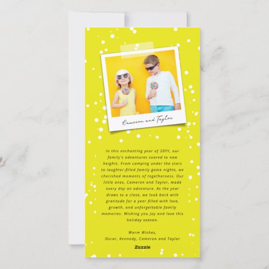 最高のYear Ever手書きスクリプトの写真モダン シーズンカード (裏面)