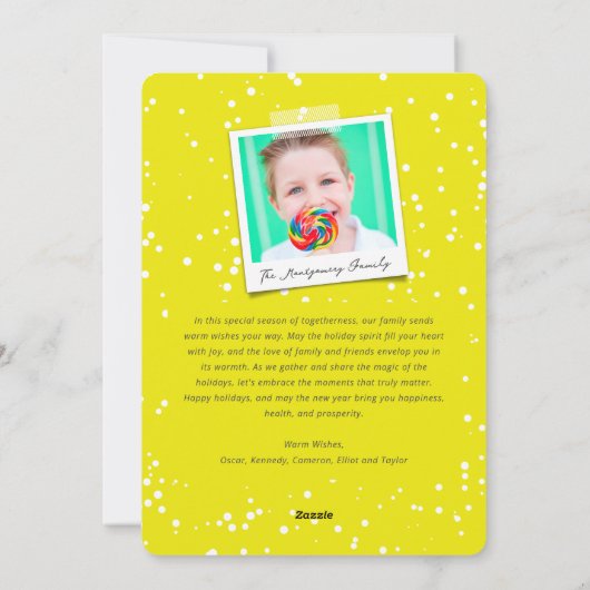 最高のYear Ever手書きスクリプトの写真モダン シーズンカード (裏面)