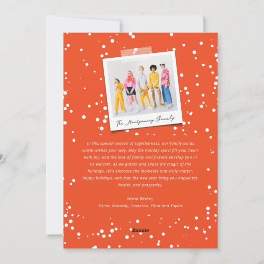 最高のYear Ever手書きスクリプトの写真モダン シーズンカード (裏面)