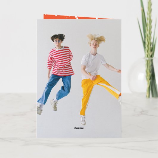 最高のYear Ever手書きスクリプトの写真モダン シーズンカード (裏面)